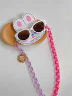 New Children's Sunglasses with Glasses Chain Set