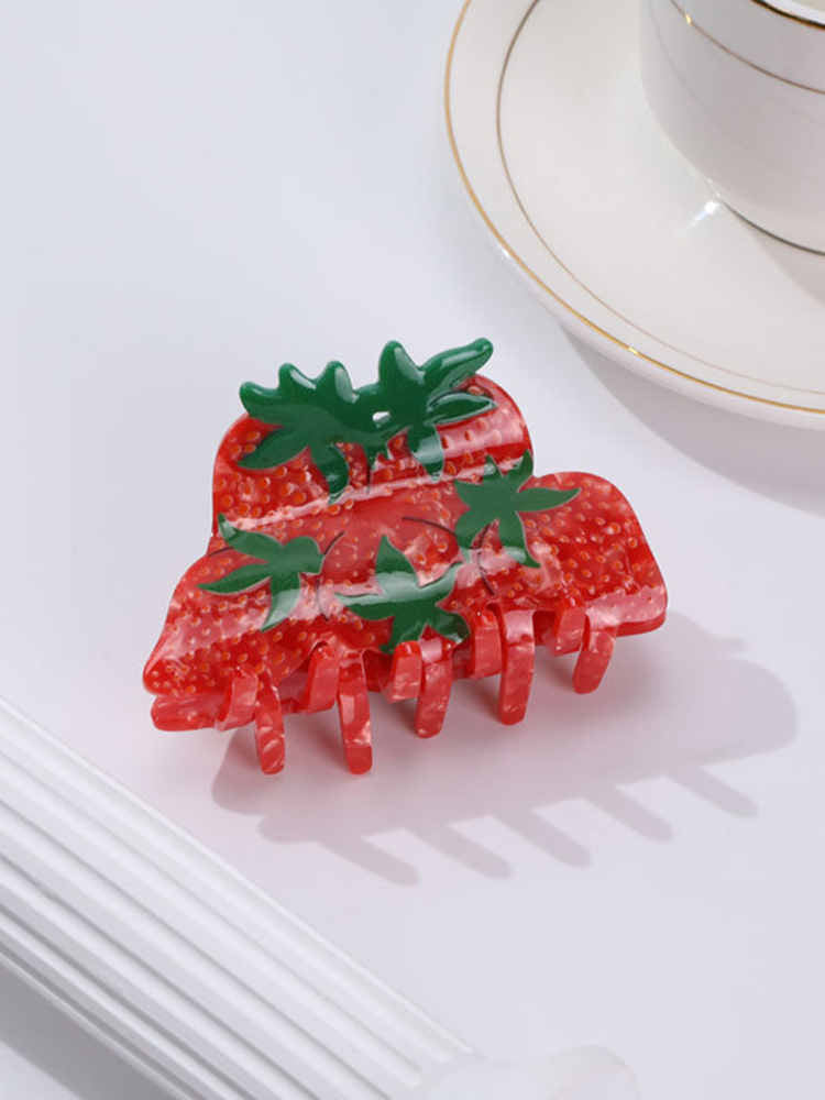 Fruit Series Strawberry Medium Hair Clip