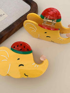 Yellow Watermelon Hat Elephant Cute Hairpin