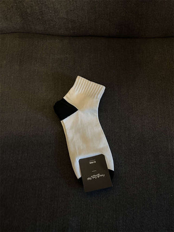 Men's Color Block Short Cotton Socks