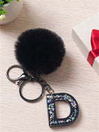 Black Hairball Pendant Keychain