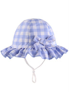 Plaid Bow Sun Protection Hat