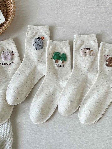 Cartoon Puppy Kitten Socks for Women