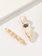 Women Shell and Conch Hair Clip Set