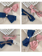 Pearl Bow Spring Clip