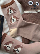 Illustration Animal Autumn and Winter Socks