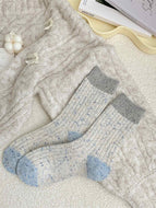 Autumn Winter Thick Thread Color Matching Socks