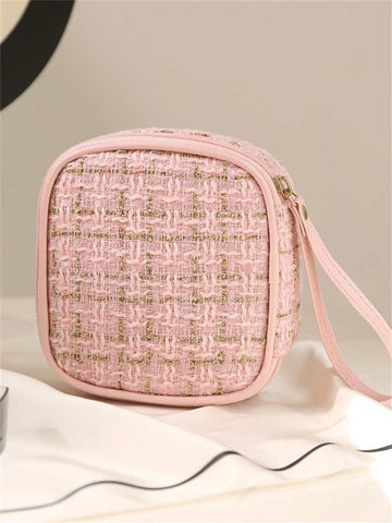 Mini Makeup Bag Lattice Pad Pouch Coin Pouch