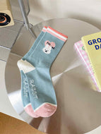 Cartoon Smiling Bunny Women's Socks