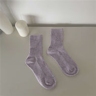 Women's Thin Strip Solid Color Socks