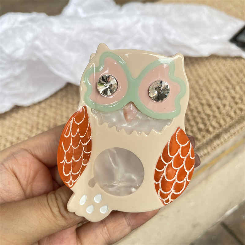 Owl Rhinestone Bee Animal Hair Clip