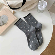 Small Flower Jacquard All-match Women's Socks