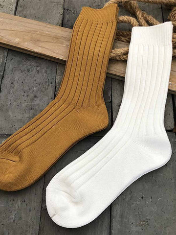 Men's Solid Color Casual Stockings