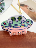 Cartoon Anime Alien Spaceship Hairpin