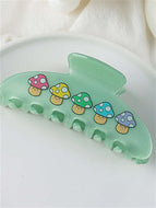 Green Mushroom Print Hairpin