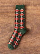 Multicolor Plaid Socks for Women