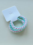 Two-pack of Colorful Thick Braided Hair Ties