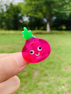 Vegetable Series Eggplant and Pepper Mini Hair Clips