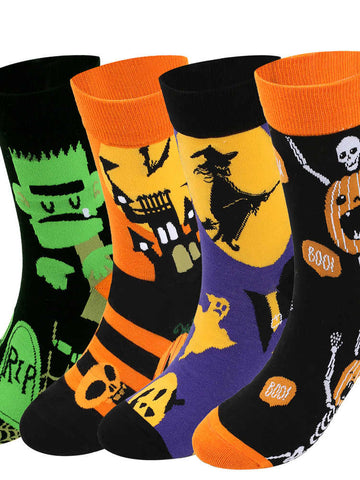 Pumpkin Halloween Socks for Men