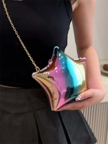 Star Shape Unique Evening Crossbody Bag for Women