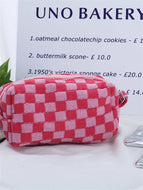 Ladies Checkered Cosmetic Bag