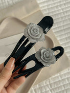 Black Camellia Hair Clip