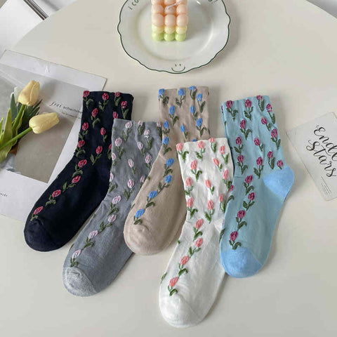 Tulip Plant Flower Women's Socks