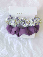 2-pack Small Floral Rubber Band Hair Ties