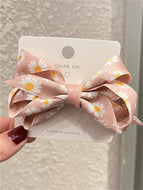 Solid Color Little Daisy Bow Hair Clip