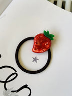 Rhinestone Fruit Strawberry Hairband Rubber Band