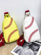 Football Basketball Zipper Crossbody Bag