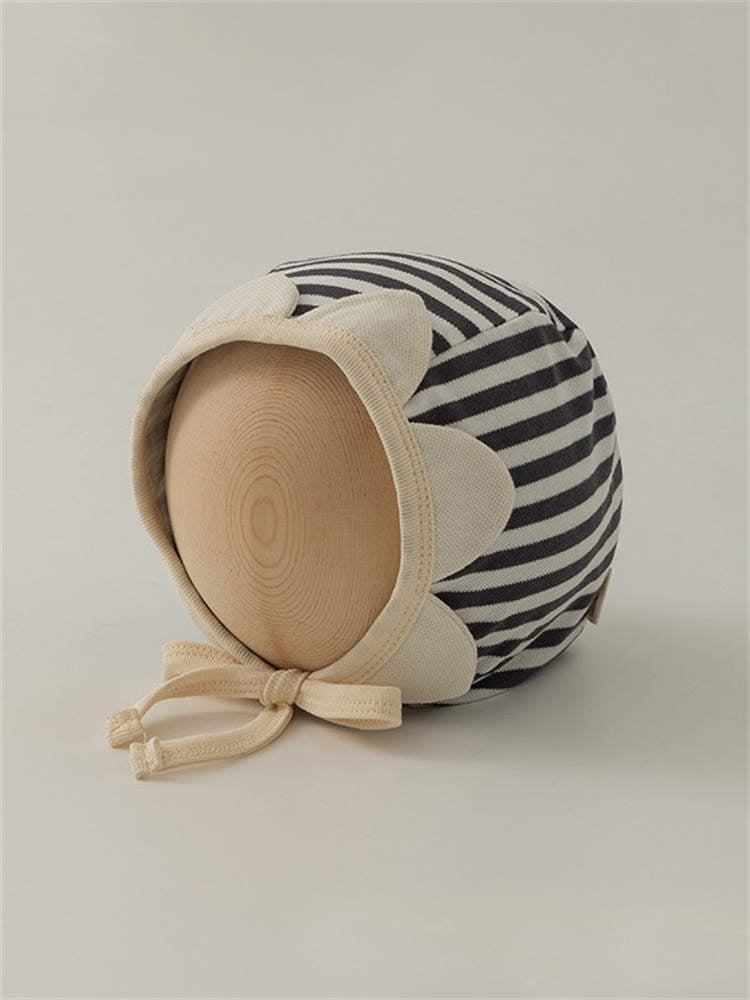 Infant and Toddler Striped Ear Protection Baby Hood