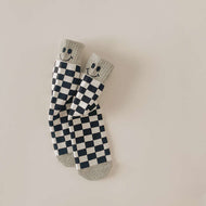 Checkerboard Smiley Kids Socks