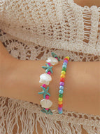 Boho Shell Starfish Beaded Bracelet