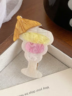 Cocktail Strawberry Parasol Bangs Clip