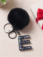 Black Hairball Pendant Keychain