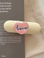 Pink Cloud Love Heart Side Bangs Clip