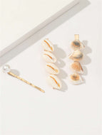 Women Shell and Conch Hair Clip Set