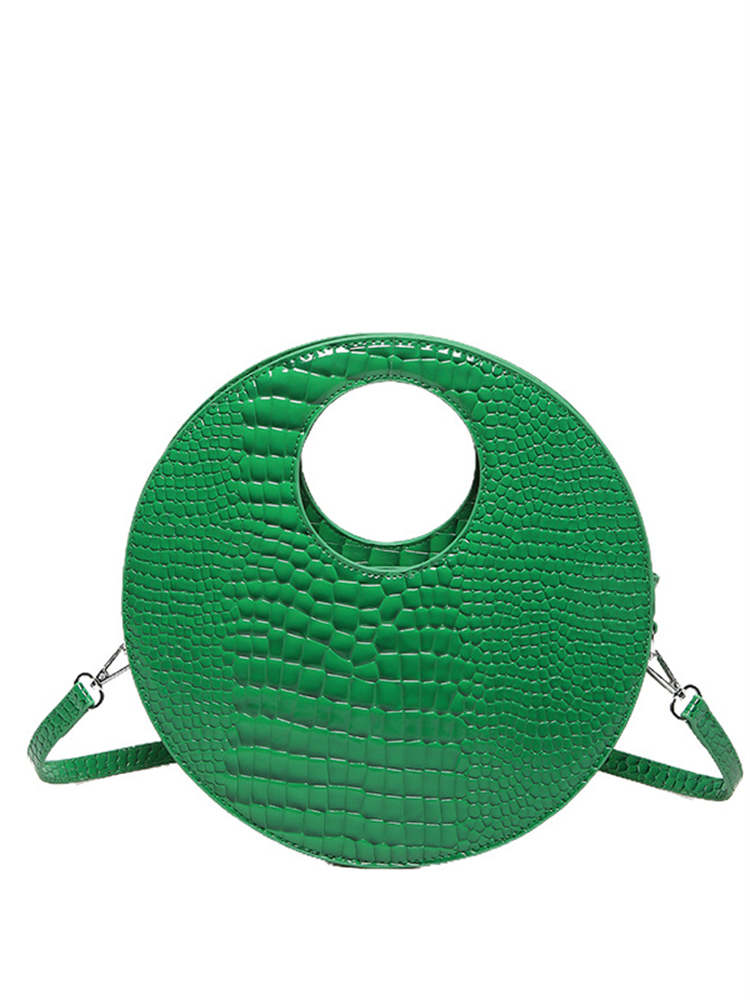 PU Circle Shoulder Underarm Bag