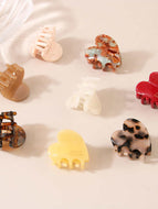 Small Solid Color Heart Clip Hair