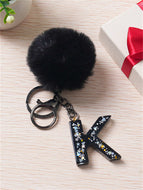 Black Hairball Pendant Keychain