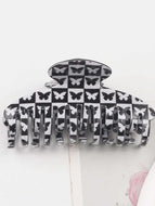 Black-White Color Block Hair Clip for Women