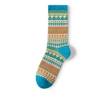 Colorblock Ethnic Style All-match Women's Socks