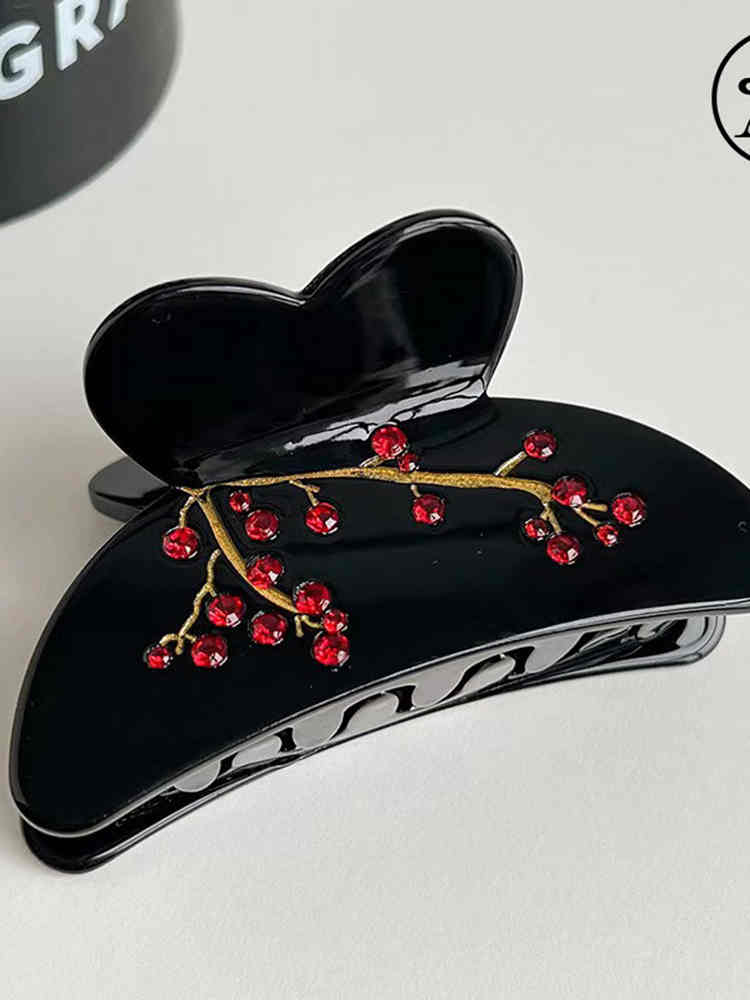 Rhinestone Plum Hairpin