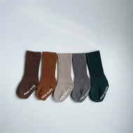 Children's Solid Color Tube Socks Baby Non-slip Socks