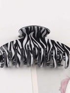 Black-White Color Block Hair Clip for Women