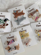 2-pack Cartoon Puppy Hair Clips