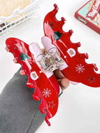 Funny Snowman Elk Christmas Hair Clip