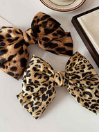 Bow Leopard Print Spring Clip Hair Clip