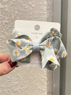 Solid Color Little Daisy Bow Hair Clip